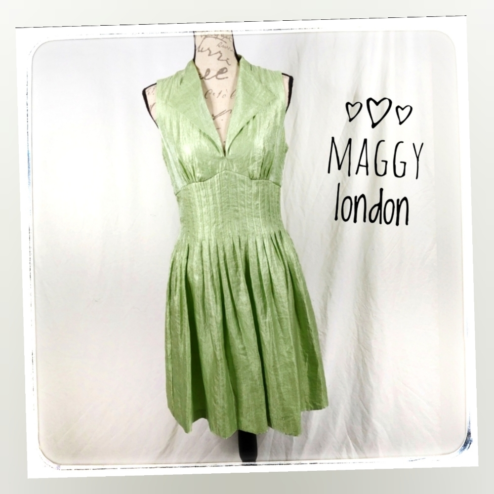 Vintage Maggy London Fit & Flare Sleeveless Dress